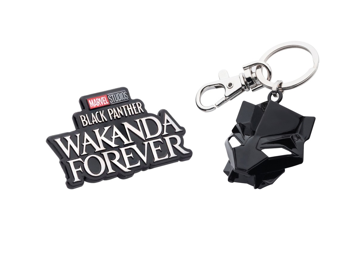 Black Panther WAKANDA FOREVER KEYCHAIN & PIN | eBay