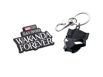 Black Panther WAKANDA FOREVER KEYCHAIN & PIN | eBay