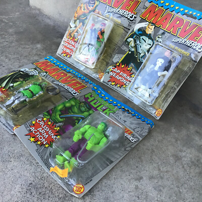 Vintage Lot of 4 1990's Toy Biz Marvel Super Heroes Vintage