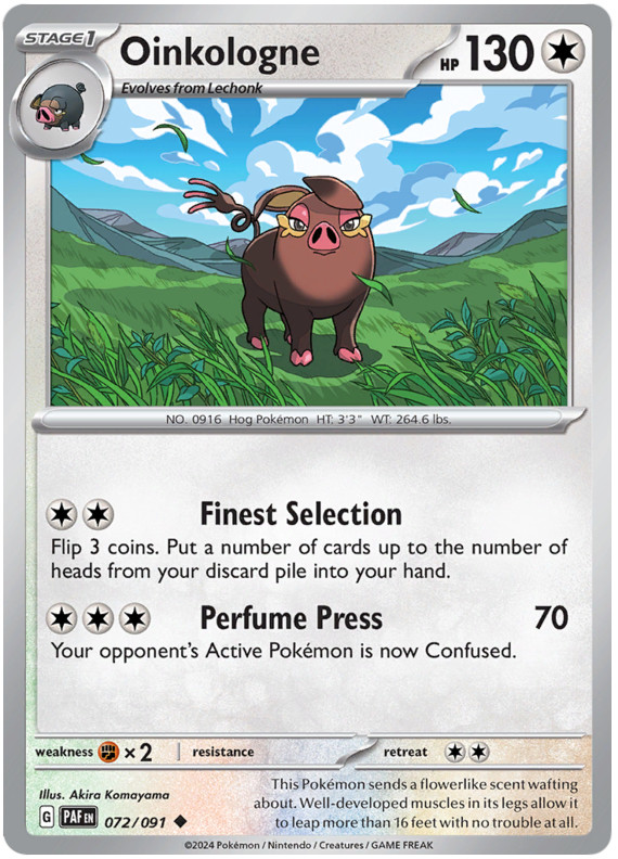 Oinkologne Paldean Fates 072/091 Pokemon TCG Card NM/M Regular