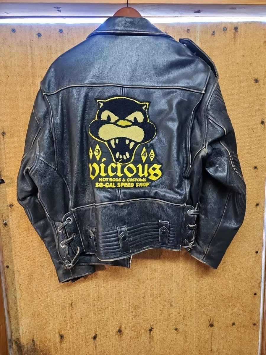 Leather Motorcycle Jacket Men Custom with Patches