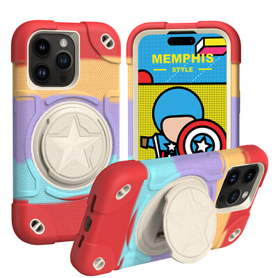For iPhone 15 Pro Max 14 13 12 11 Shockproof Rugged Cover Heavy Duty Phone Case