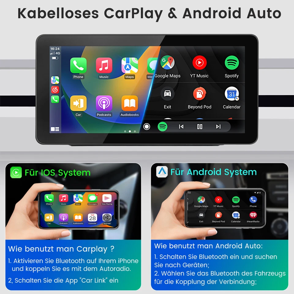 6+128G Carplay Android 14 Autoradio Navi GPS DSP für Mercedes BENZ A/B W169 W245 - Bild 3 von 4