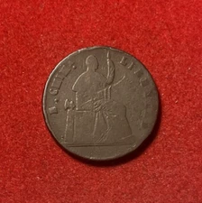 Mexico 1866/5 1/4 Real Copper Coin Chihuahua Mint KM#344 T4633b