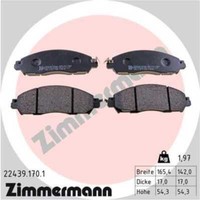 Zimmermann BremsbeläGe Vorne FüR Nissan NP300 Navara Pick-Up Renault Alaskan