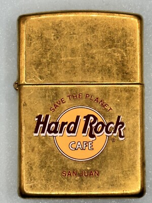Vintage 1995 Hard Rock Cafe San Juan Brass Zippo Lighter NEW | eBay