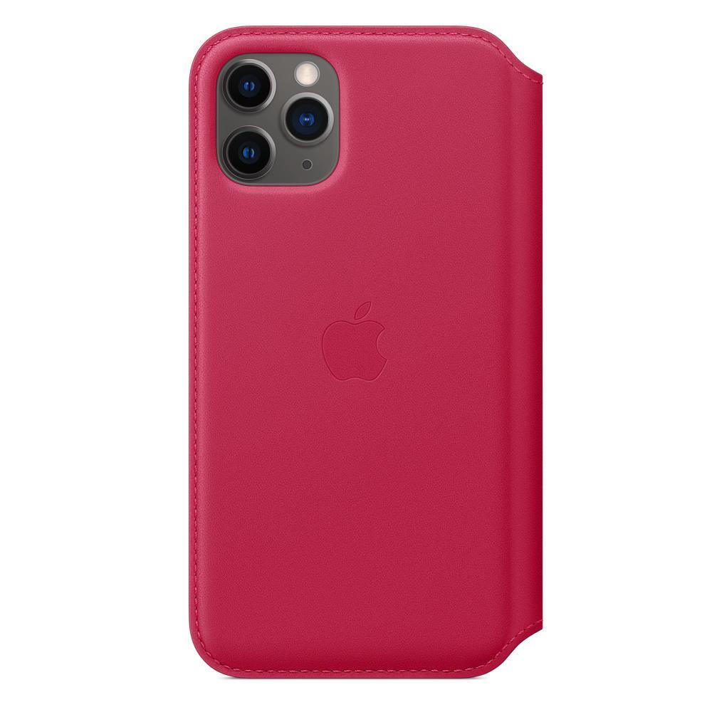 Genuine Apple Leather Folio Case for iPhone 11 Pro Raspberry