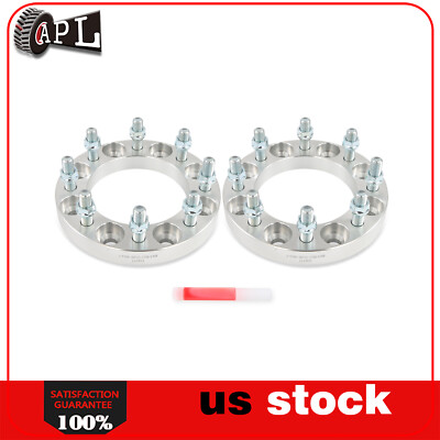2X 1'' Thick Wheel Spacers 8x6.5 14x1.5 For 1988-1998 Chevy GMC C2500 C3500 K2500