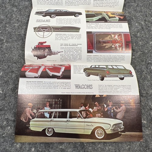VTG 1961 Ford Falcon Sales Brochure Peanuts Snoopy Charlie Brown Comic Photo - Picture 4 of 5