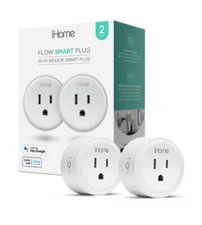 iHome Smart Plug Works with Alexa and Google Home, App Control, 10 Amps - 2 Pack