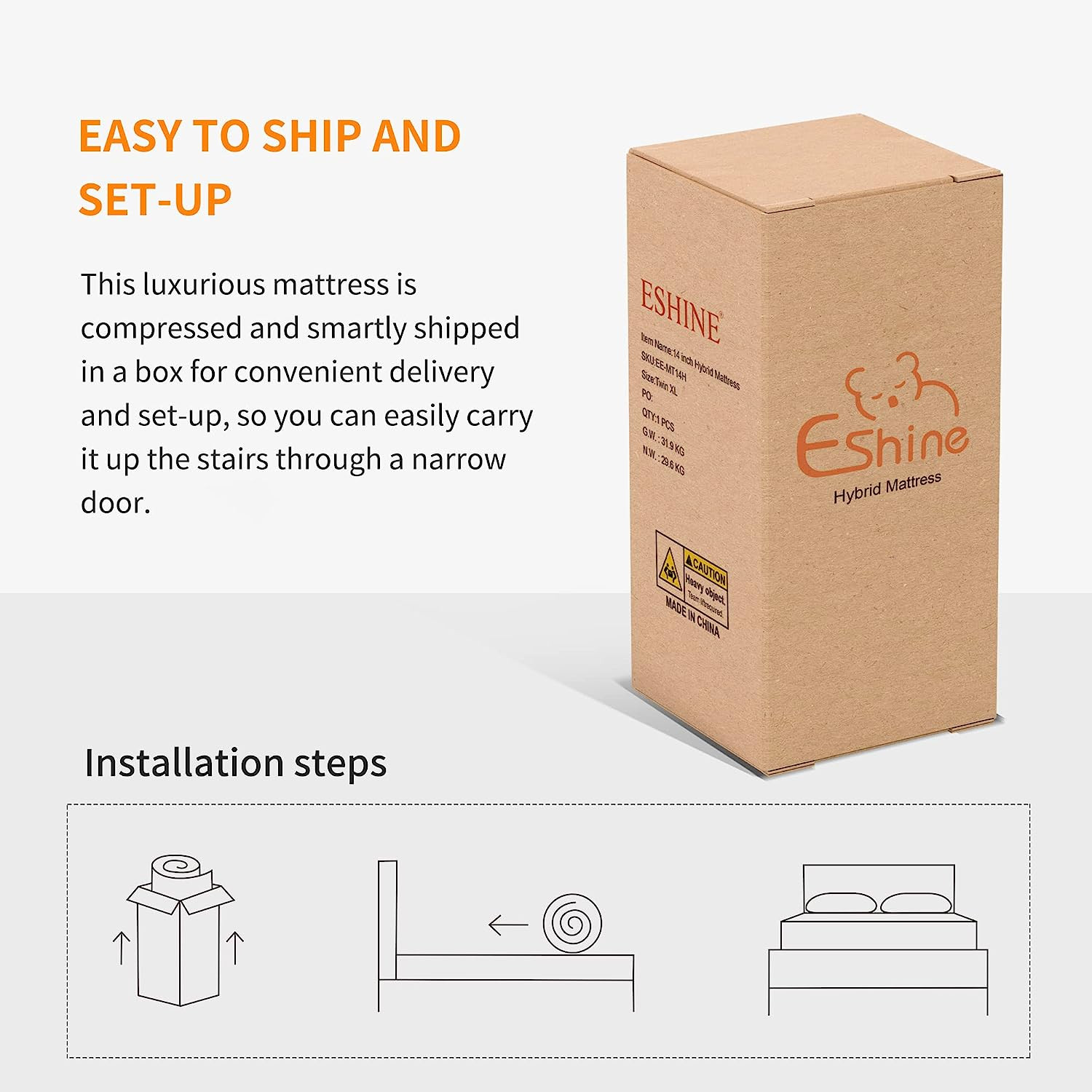 Queen Adjustable Bed Frame - 14&ldquo; Luxury Cool Gel Memory Foam Hybrid Mattress, 5