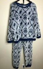 Wizarding World Harry Potter Sz XXL 2 Piece Pajama Set Blue Fleece