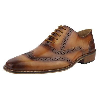 LIBERTYZENO Mens Genuine Leather Wingtip Brogue Classic  display picture 1