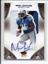 MIKEL LESHOURE 2011 CROWN ROYALE SILHOUETTE 3-CLR ROOKIE PATCH AUTO #/50 AH6836