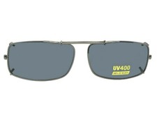Slim Rectangle Shape NON Polarized Clip-on Sunglasses