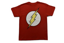 DC Comics The Flash Youth Boys The Flash Classic Bolt Logo Tee Shirt New S, M