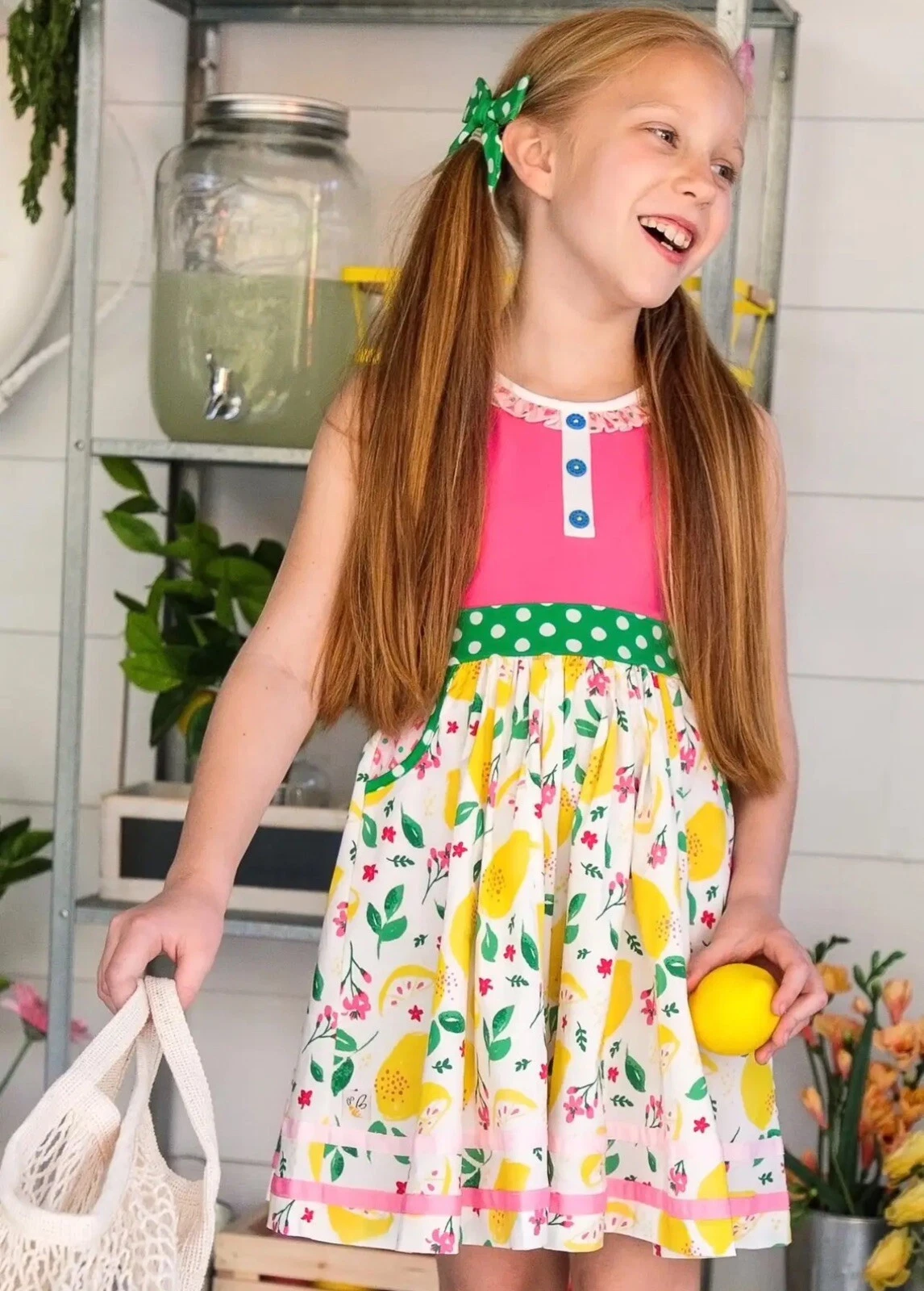 Girls Wildflowers clothing La La Land Make Lemonade Tank Dress 10 GUC