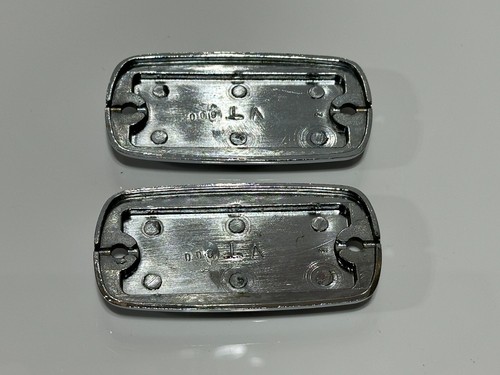 2pc Chrome Metal "Free Spirit" Cover Harley Davidson - Inspection Plate Set Lot - Foto 5 di 9
