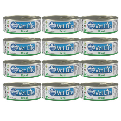 Vet Life Natural Diet Cat Renal Nassfutter Für Katzen Niereninsuffizienz 12x85g