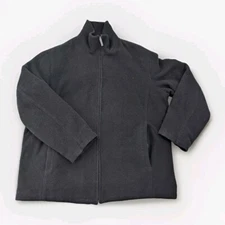 Perry Ellis Portfolio Men's Wool Blend Full Zip Mock Neck Black Winter Coat