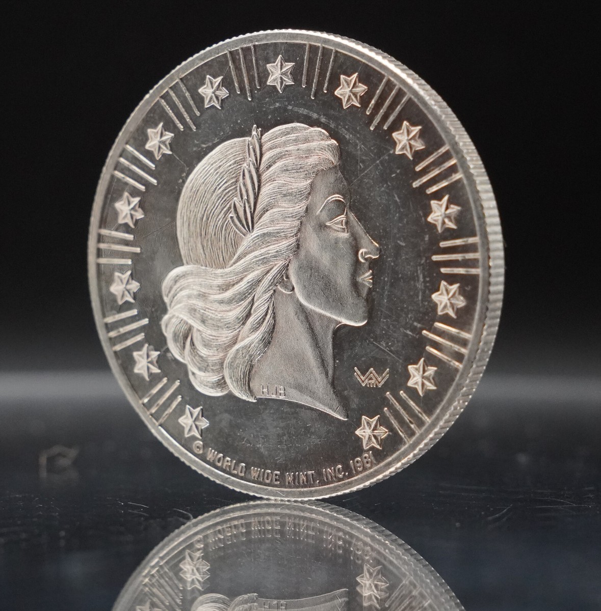 1981 World Wide Mint Lady Liberty American Eagle 1oz 999 FINE