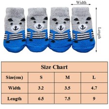 Dog Puppy Anti-slip Socks - For Tiny  Small Breeds - Choose Designs - S M L