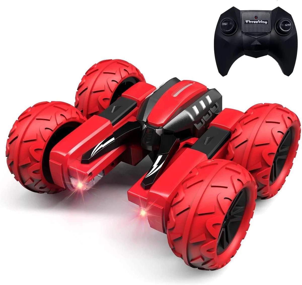 Threeking RC Cars Stunt Car Remote Control Car Double Sided Swing