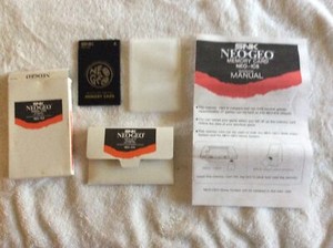 NEO GEO - SNK - " NEO-IC8 " MEMORY CARD  SLEEVE CARD  MANUAL  BOX  NEW OLD STOCK