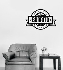 Vinyl Wall Decal Mexican Hot Fresh Burrito Tortillas Delicious Food n1641 