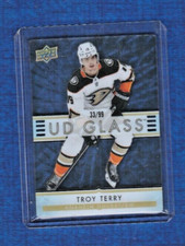 2021-22 Ovation UD Glass Hockey # GS-24 Troy Terry GOLD /99