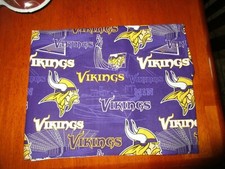 NFL Minnesota Vikings Football Cotton Fabric by the 1/2 yard 18"x 44" Face Mask
