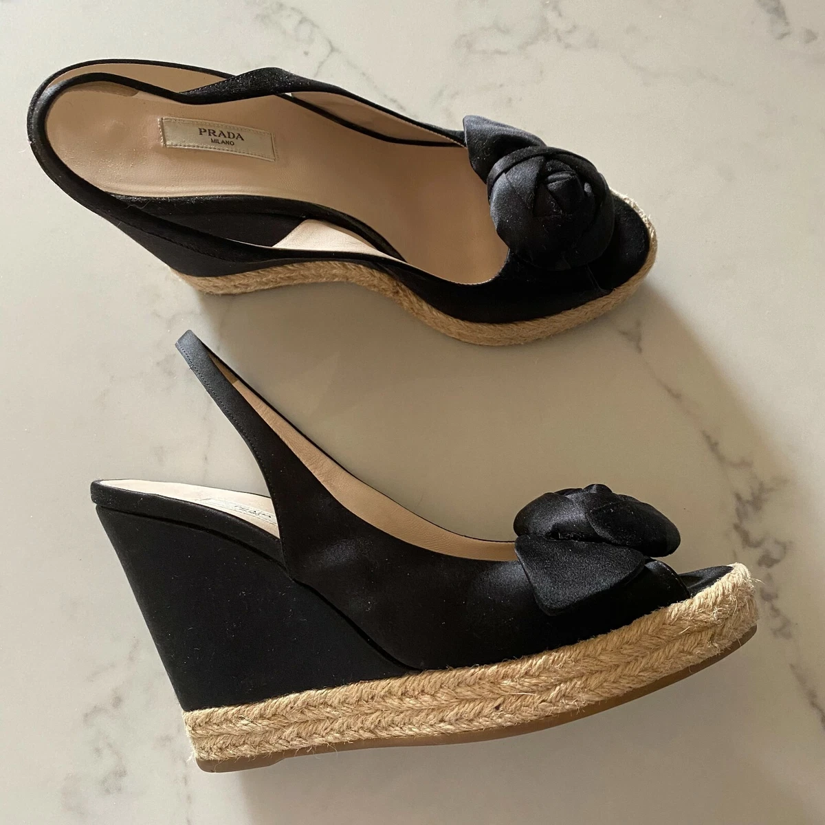 Prada top espadrilles wedge
