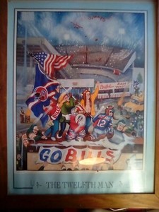 BUFFALO BILLS THE TWELFTH MAN FRAMED PRINT