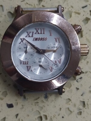 EMBOSS Chrono Stanless Steel  cal Miyota 0S20 47MMUsed  -Full Working