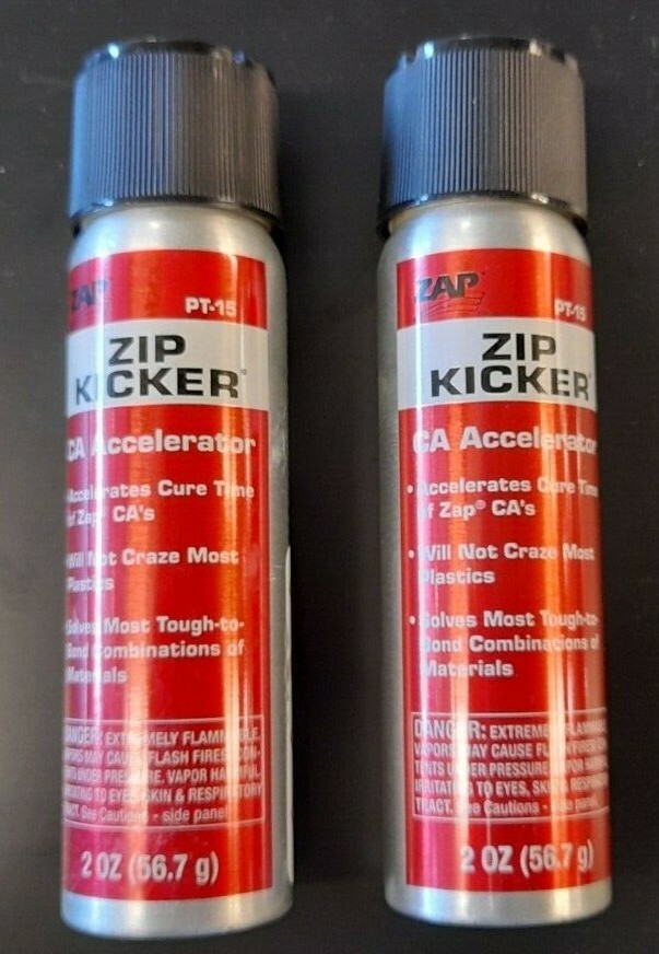 2 X ZAP Zip Kicker CA Accelerator Aerosol 2oz 59ml # PT-15 (PT15)