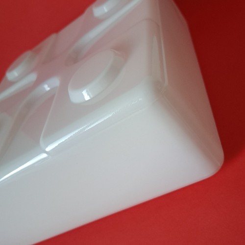 6 Available Mid Century Opaline White Glass Square Wall Ceiling Sconce Lights - Picture 4 of 8