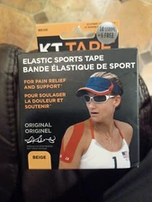 New KT Kinesiology Therapeutic Elastic Sports Tape Original Beige 14 Strips +6