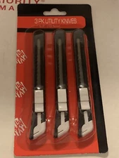Box Cutter Snap Utility Knife Sharp Blade Tool Set x 3 -