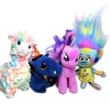 Plush Saffire Dragon 2018 + Lola Llama + Twilight Sparkle Pony 2013 Troll Harper