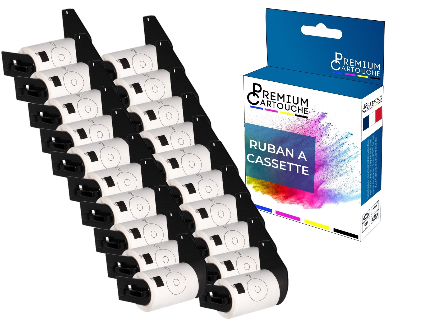 Ruban d'étiquettes DK11207 pour organiser le bureau et ranger vos boîtes d'archives