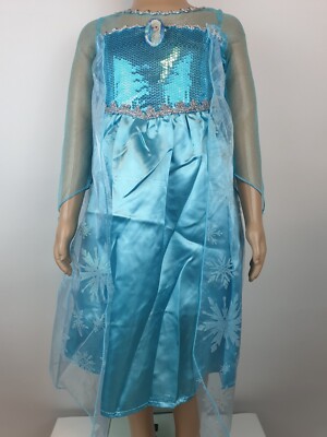 *NEU* Kinder Prinzessinnen Kleid Eiskönigin Elsa Karneval Kostüm Gr. 100 + 120