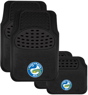 NRL Car Floor Mats - Parramatta Eels - Set Of 4 - Universal Size Fit