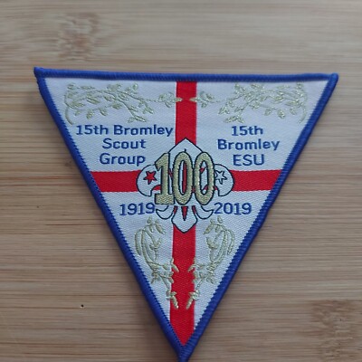 UK Scouting Camp Blanket Badge 15th Bromley Scout Group 15th Bromley ESU 100