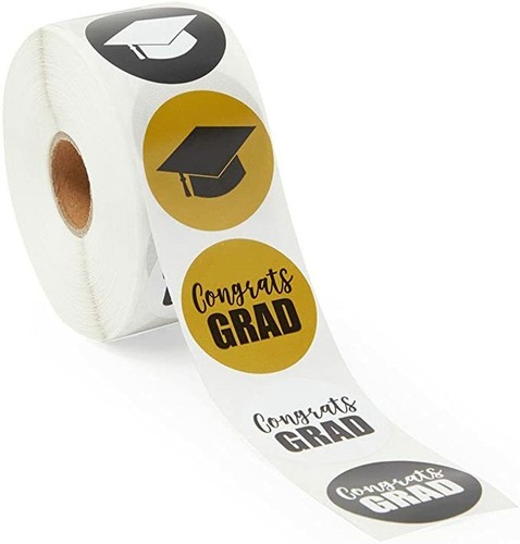 50 Congrats Graduate Graduation Stickers Party Favors envelope seals Grad - Picture 2 of 2