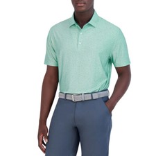 Hickey Freeman Men  s Short Sleeve Luxury Golf Polo Shirt, Green, Large
