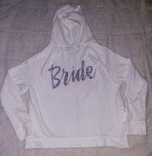 Victoria Secret - Bride Hoodie - Size Medium - Bright White, Bling, Engagement 