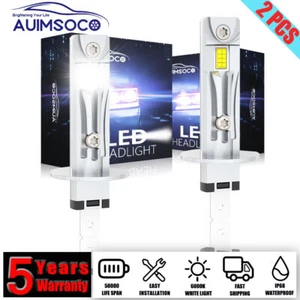 2x H1 LED Kit de conversion des ampoules de phares Haute Basse Beam 6000K Super Bright White