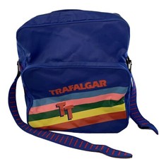 VTG 80's Trafalgar TT Travel Rainbow Messenger Flight Tote Overnight Bag 1980s