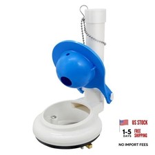 Toilet Flush Valve Assembly for One-Piece Toilets with Flapper and 1 piece
