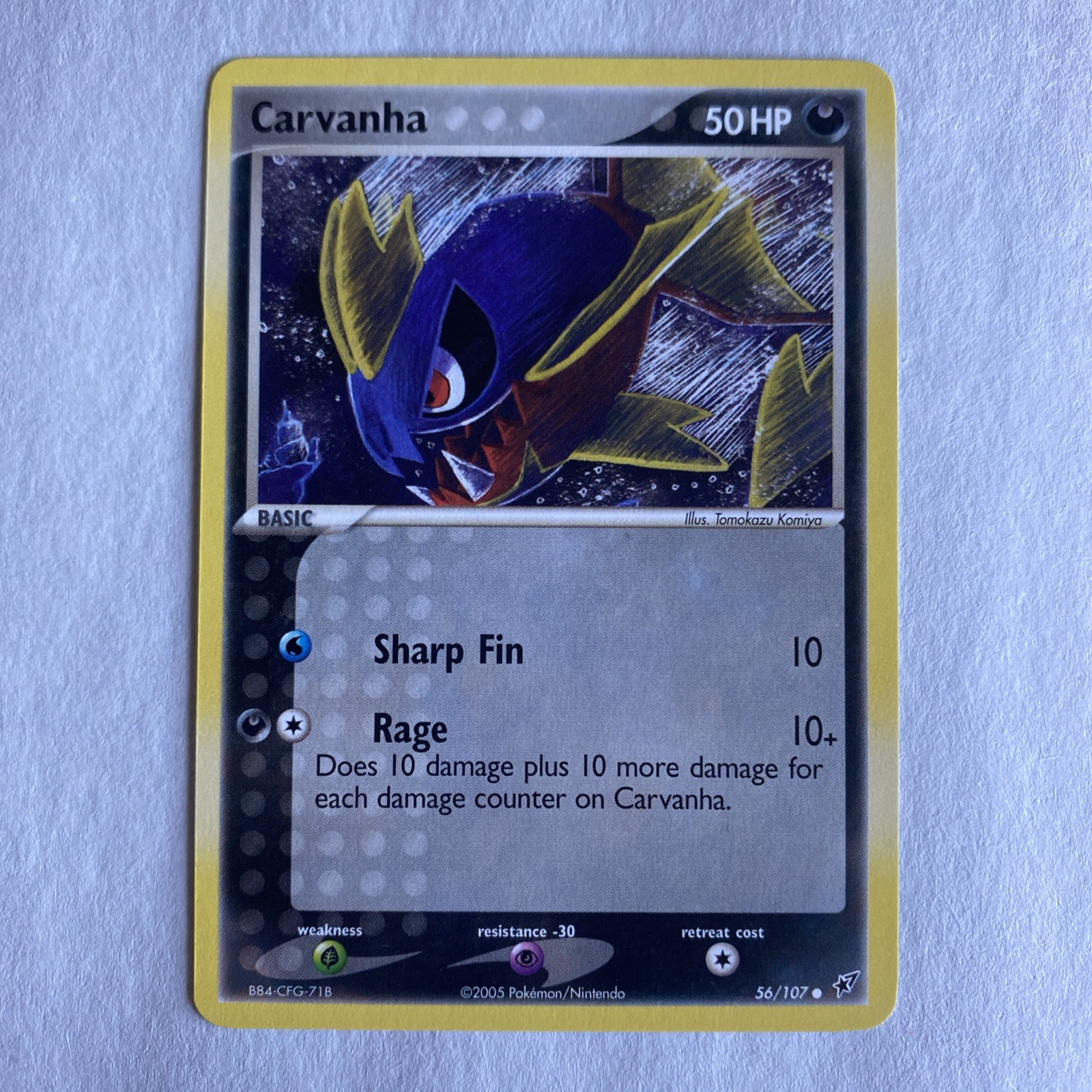 Carvanha 56/107 Deoxys Regular Pokemon TCG NM